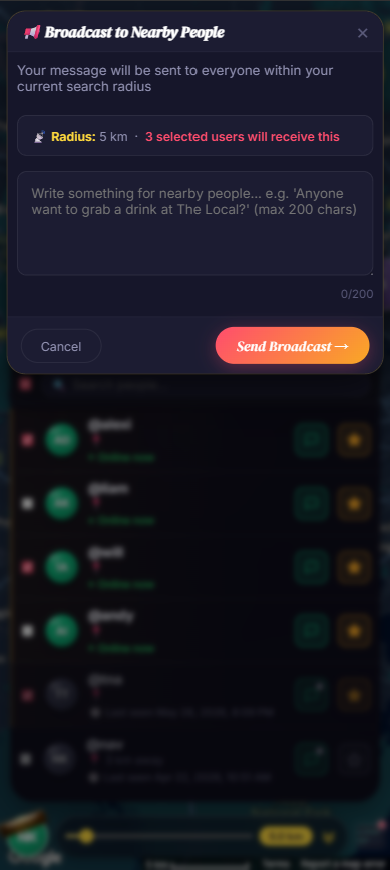 1Drink map view